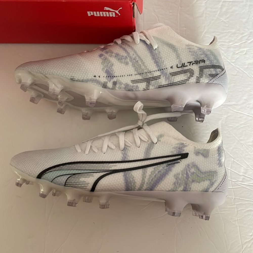 Puma white/black/spring lavender Ultra Match bl gf/ag  clear women’s size 8 - Picture 7 of 14